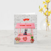 Doberman Dog Valentine's Day Kissing Booth Karte (Gelbe Blume)