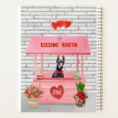 Doberman Dog Valentine's Day Kissing Booth Planer (Rückseite)