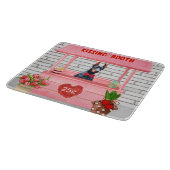 Doberman Dog Valentine's Day Kissing Booth Schneidebrett (Ecke)