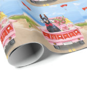 Doberman Dog Valentine's Day Lkw Herz Geschenkpapier (Rolleneckpunkt)