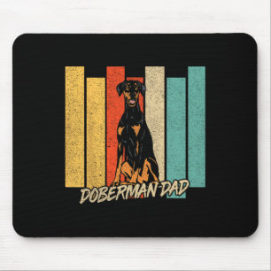 Doberman Dog Vater Dog Owner Fett Vintag Mousepad