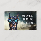 Doberman Dog Walking und Pet Care Visitenkarte (Vorderseite)
