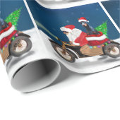 Doberman Dog Weihnachtsmann Geschenkpapier (Rolleneckpunkt)