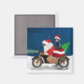 Doberman Dog Weihnachtsmann Magnet (Vorderseite/Rückseite)