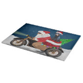 Doberman Dog Weihnachtsmann Schneidebrett (Ecke)