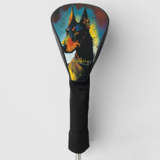 Doberman Dog - Zusammensetzung 002 Golf Headcover