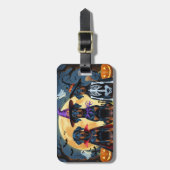 Doberman Dogs Pumpkin Halloween Funny Gepäckanhänger (Vorderseite vertikal)