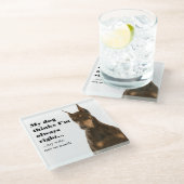 Doberman / Ehefrau Untersetzer (Schrägansicht)