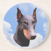 Doberman Face Dog Animal Untersetzer (Vorne)