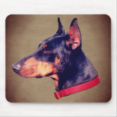 Doberman Face Dog Mousepad (Vorne)