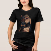Doberman Family Tri-Blend Shirt (Vorderseite)