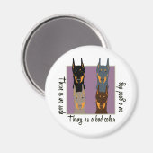 Doberman Farben Magnet (Vorderseite/Rückseite)