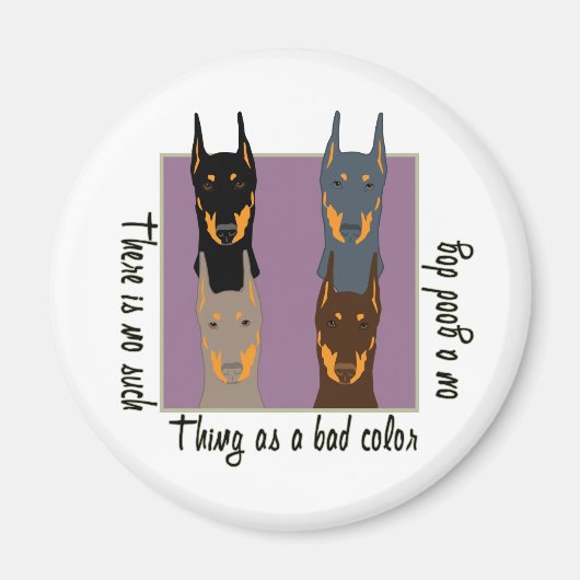 Doberman Farben Magnet (Vorne)