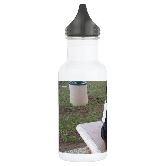 Doberman Flipper Edelstahlflasche (Links)