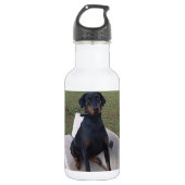 Doberman Flipper Edelstahlflasche (Vorderseite)