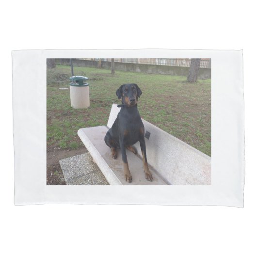 Doberman Flipper Kissenbezug (Vorderseite-Links)