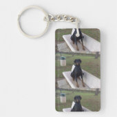 Doberman Flipper Schlüsselanhänger (Vorderseite)