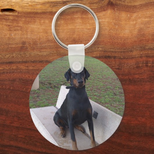 Doberman Flipper Schlüsselanhänger (Vorderseite)