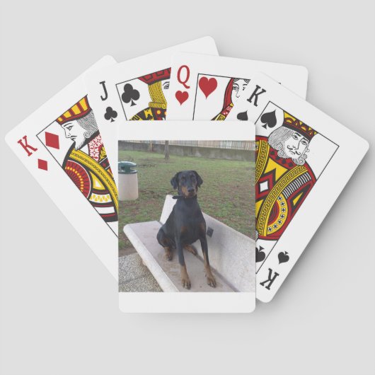 Doberman Flipper Spielkarten (Rückseite)