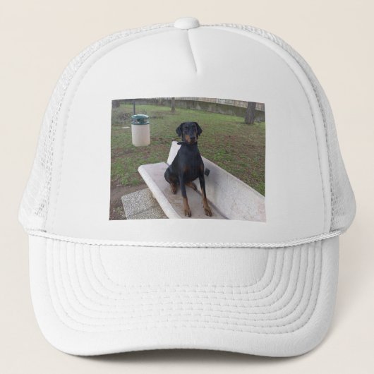 Doberman Flipper Truckerkappe (Vorderseite)