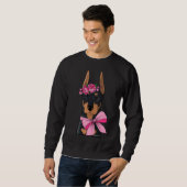 Doberman Flower Girl Sweatshirt (Vorne ganz)