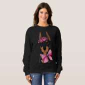 Doberman Flower Girl Sweatshirt (Vorne ganz)