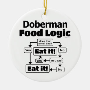 Doberman Food Logic Keramik Ornament