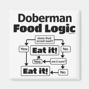 Doberman Food Logic Magnet