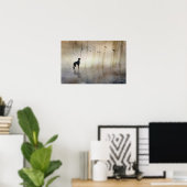 Doberman Foto Kunst - Spiegelbild eines ruhigen He Poster (Heimbüro)