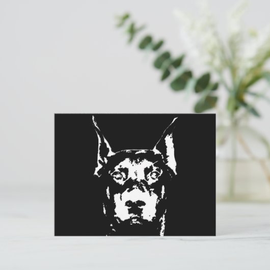 Doberman Geschenke - Postkarte (Stehend Vorderseite)