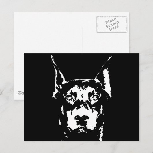 Doberman Geschenke - Postkarte (Vorne/Hinten)