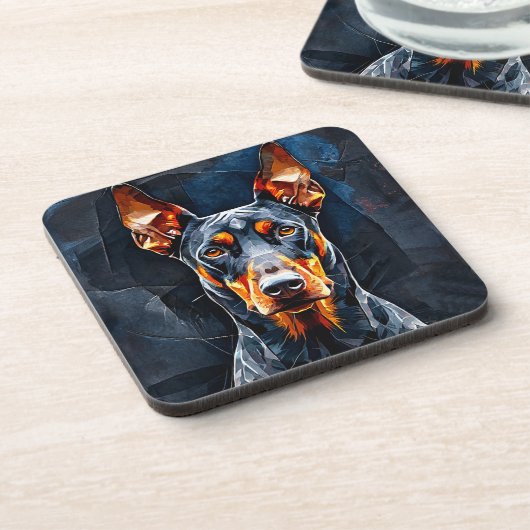 Doberman Getränkeuntersetzer (Linke Seite)