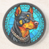 Doberman Getränkeuntersetzer (Vorne)