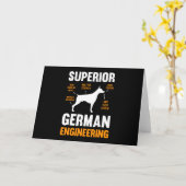 Doberman Gift | Deutsch-Französisch Karte (Gelbe Blume)