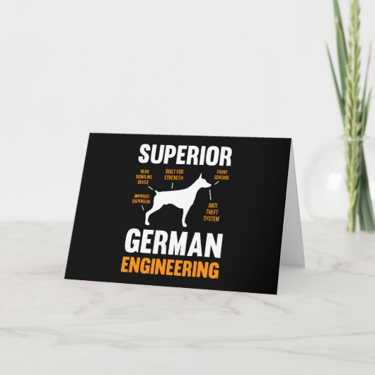 Doberman Gift | Deutsch-Französisch Karte (Vorderseite)