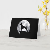 Doberman Gift | Doberman Moon Karte (Gelbe Blume)