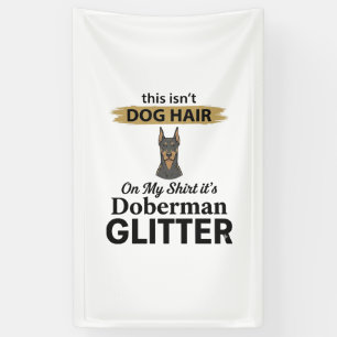 Doberman Glitter Lustiger Hunde Liebhaber Vintage Banner
