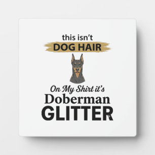 Doberman Glitter Lustiger Hunde Liebhaber Vintage Fotoplatte
