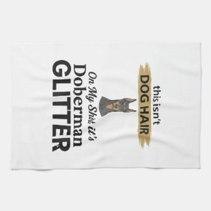Doberman Glitter Lustiger Hunde Liebhaber Vintage  Geschirrtuch