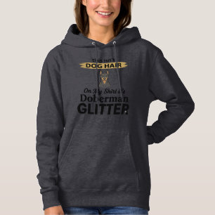 Doberman Glitter Lustiger Hunde Liebhaber Vintage Hoodie