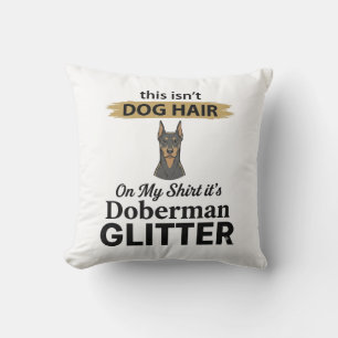 Doberman Glitter Lustiger Hunde Liebhaber Vintage  Kissen