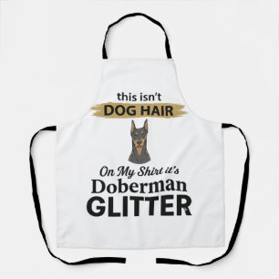 Doberman Glitter Lustiger Hunde Liebhaber Vintage  Schürze