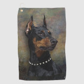 Doberman Golfhandtuch (Vorderseite)