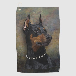 Doberman Golfhandtuch