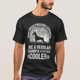 Doberman Grandpa Moon Vintager Tag des Hundes T-Shirt