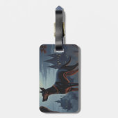 Doberman Halloween Beängstigend Gepäckanhänger (Rückseite vertikal)