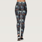 Doberman Halloween Beängstigend Leggings (Rückseite)