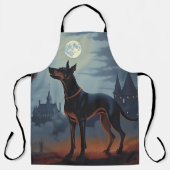 Doberman Halloween Beängstigend Schürze (Vorderseite)