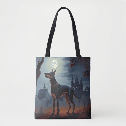 Doberman Halloween Beängstigend Tasche (Vorderseite)