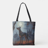 Doberman Halloween Beängstigend Tasche (Rückseite)